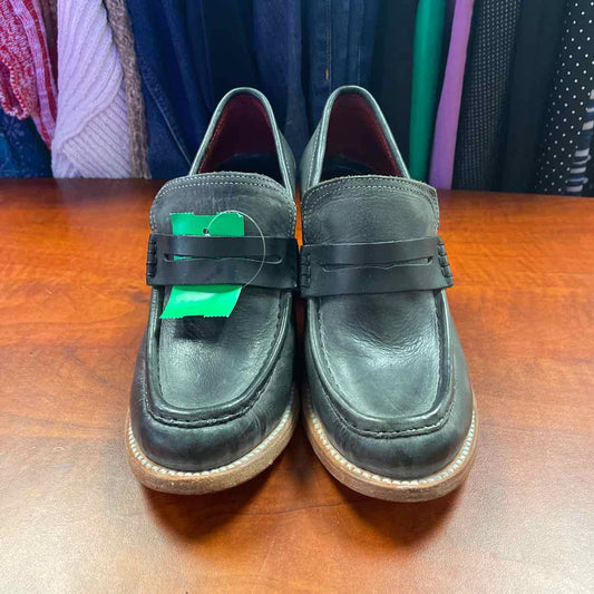 Freebird Chevelle Loafers Dark Leather Stitched Moc-Toe Size 8