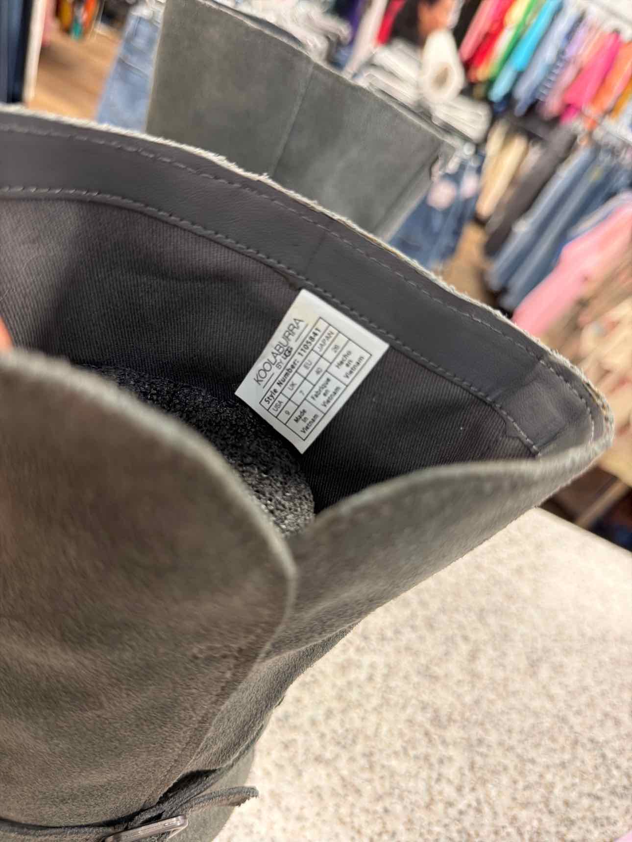 Koolaburra by UGG Size 9 Grey Elista Suede Mid-Calf Boots