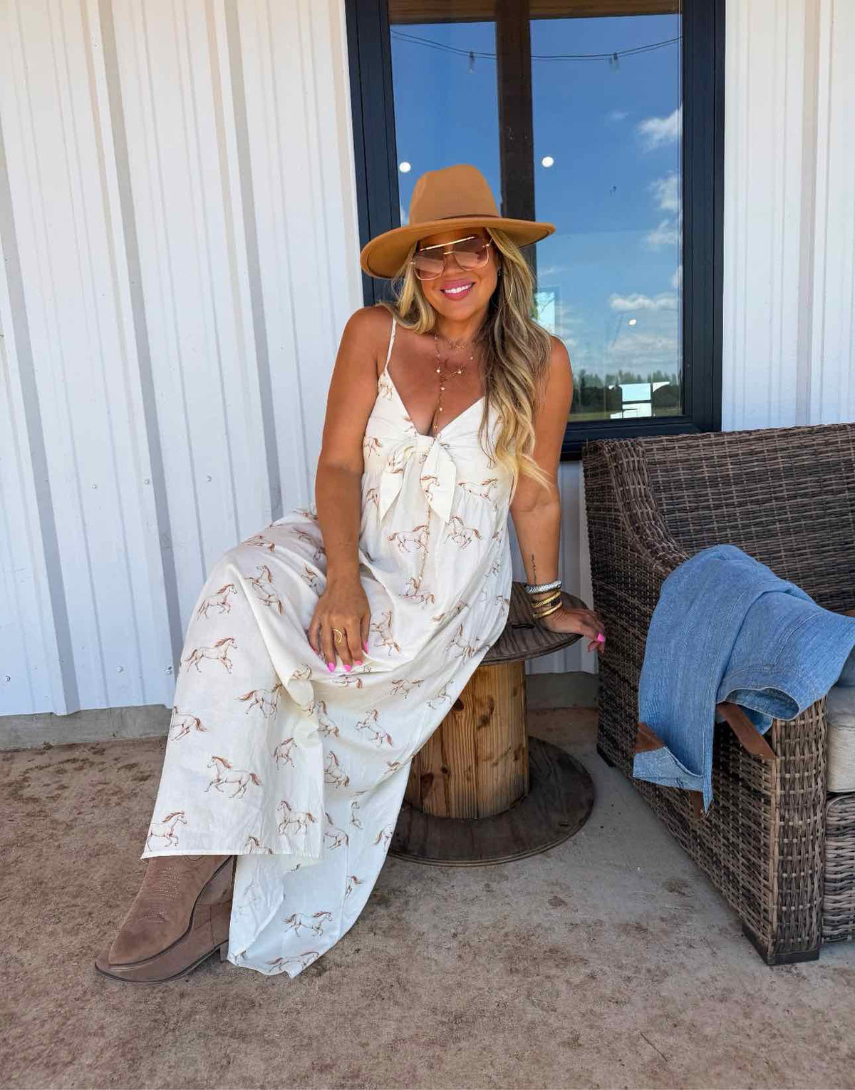 Country Western Charm Maxi Dress