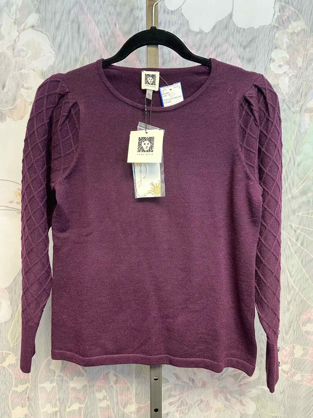 Anne Klein Size xxs Purple Long Sleeve Top NEW