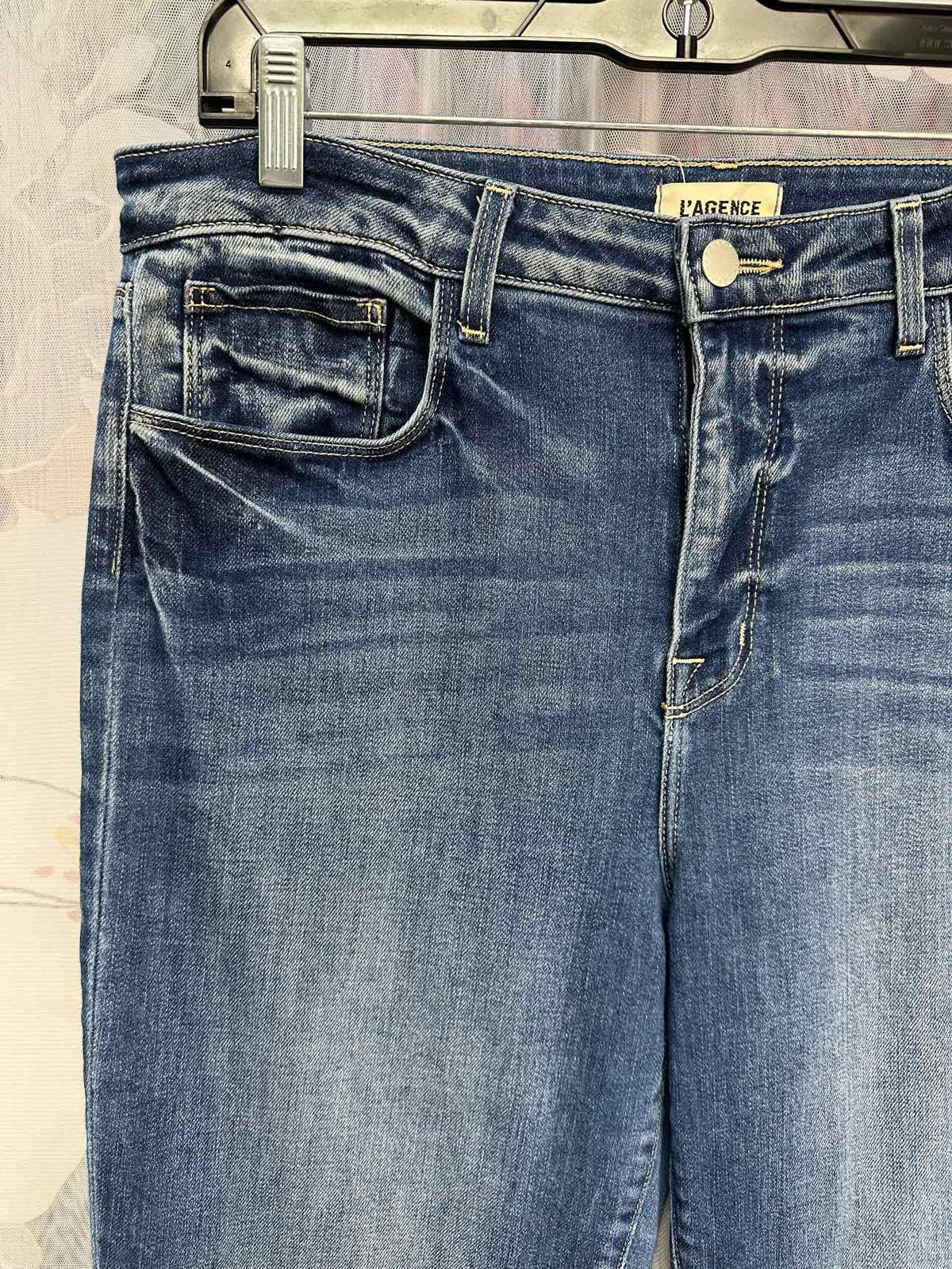 L'Agence Ruth High Rise Straight Cambridge Size 31 Denim Jeans