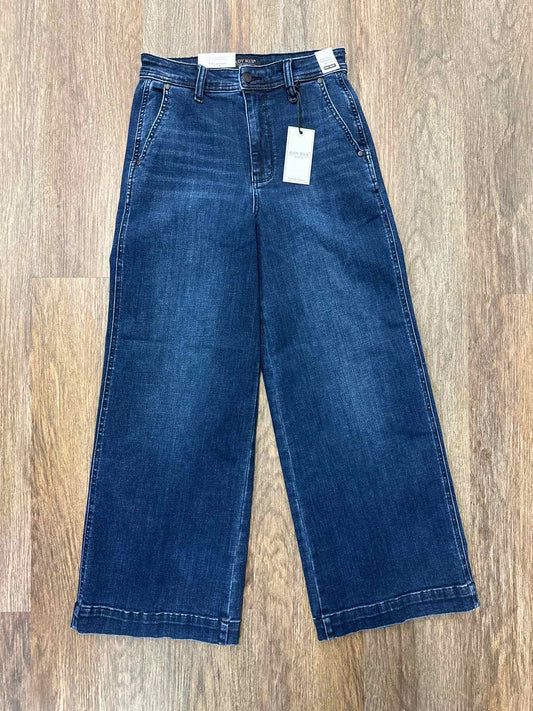Judy Blue High Waist Ankle Wide Leg Denim Trouser Dark Wash Jeans