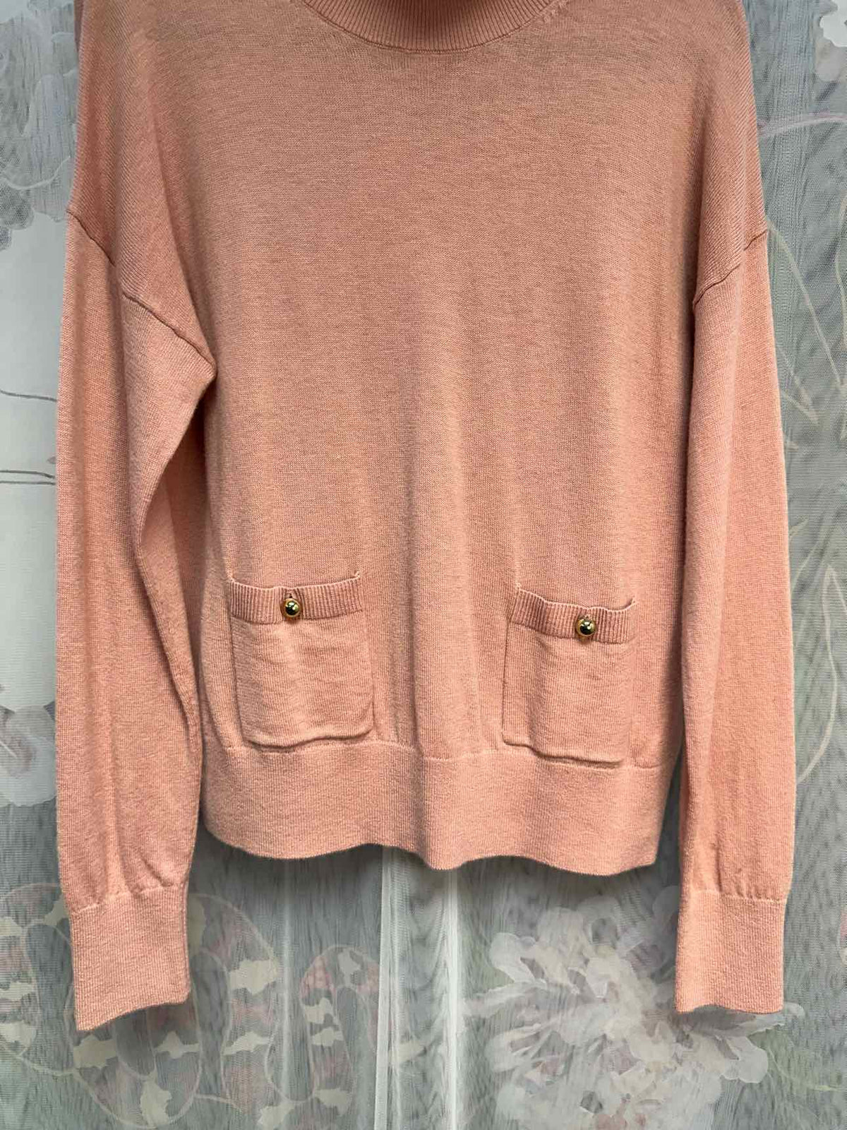 Kate Spade NEW NWT Wool Blend Turtleneck Long Sleeve Size Medium Pink Top