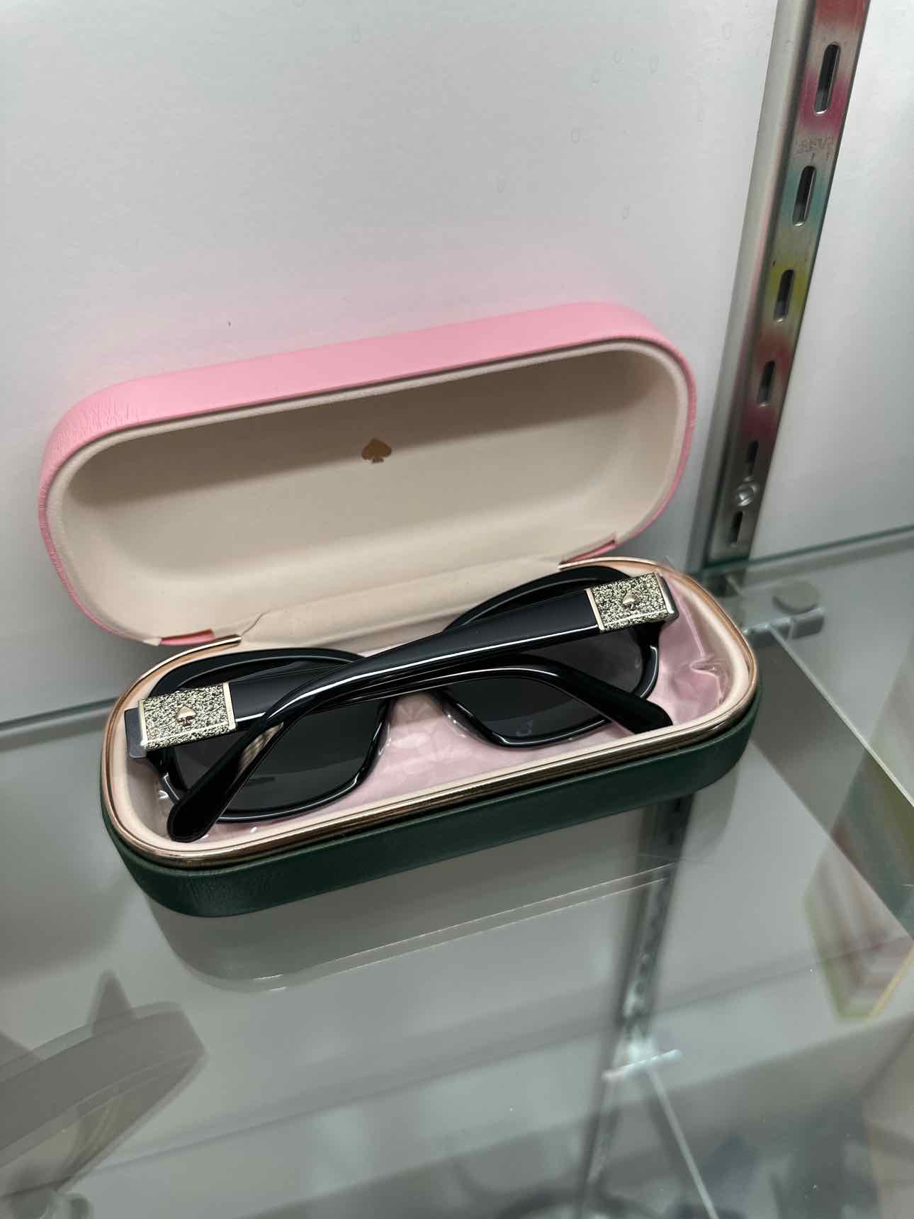 Kate Spade Cheyenne Polarized Black Soft Rectangle Sunglasses NEW