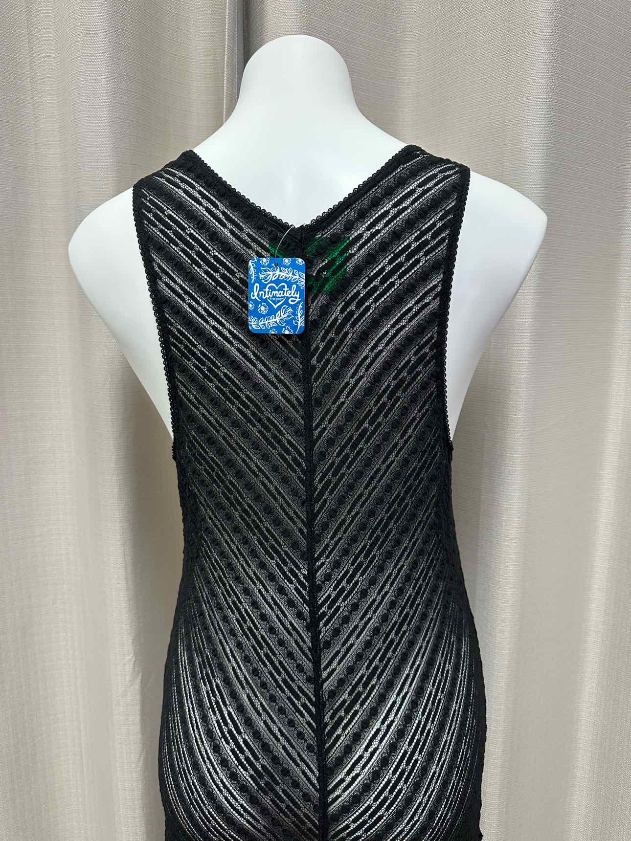 Intimately Free People NEW NWT Semi Sheer Maxi Cover Up Size Large Black Dress