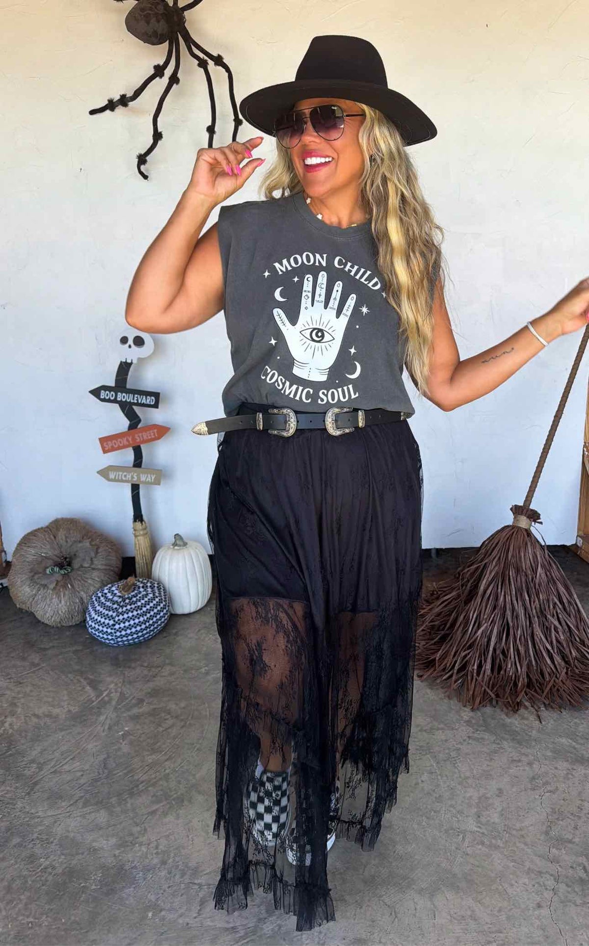 Autumn Blooming Lace Maxi Skirt