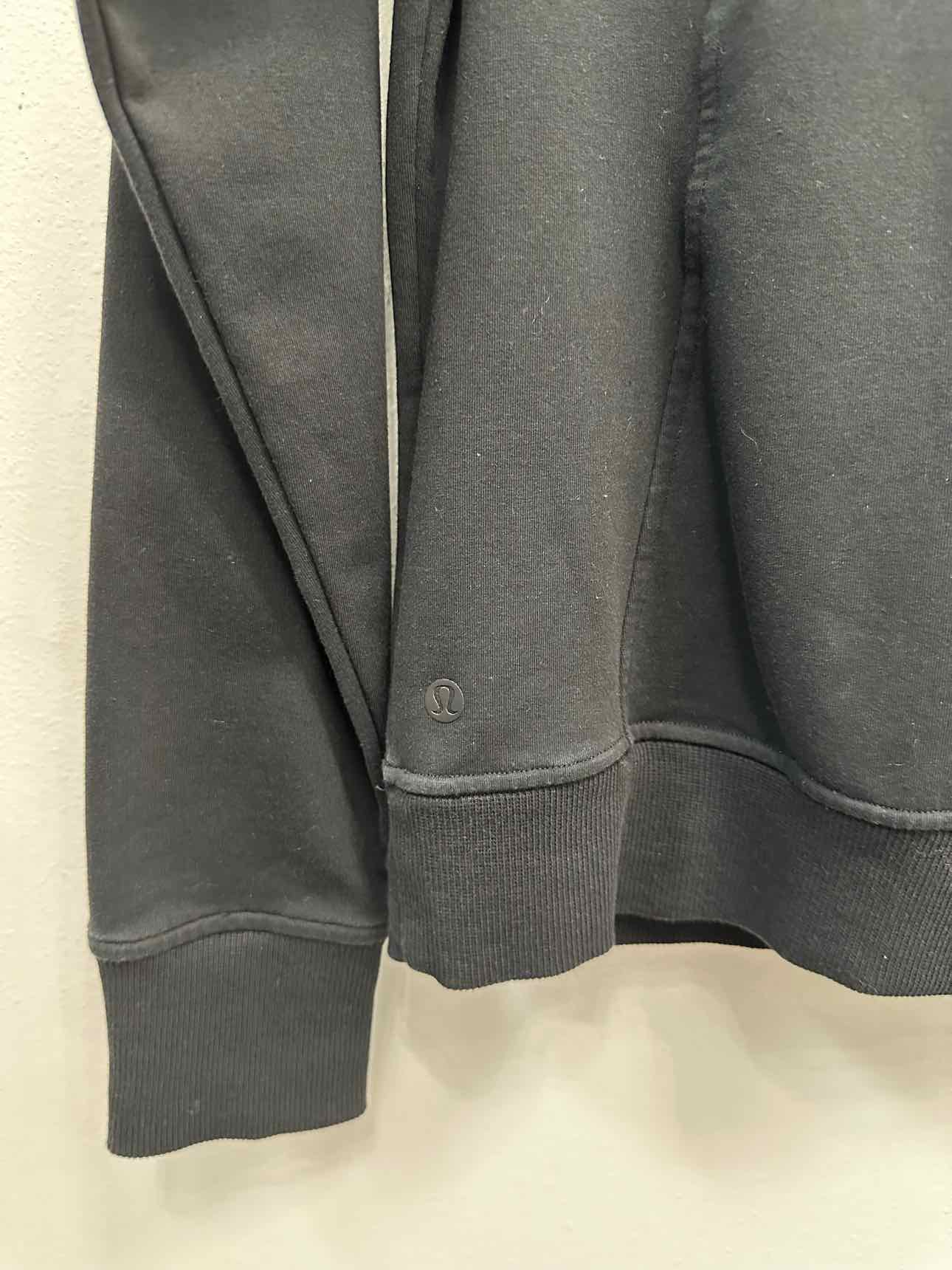 Lululemon On Track Crew Sweatshirt Thumbholes Size 8 Black Top