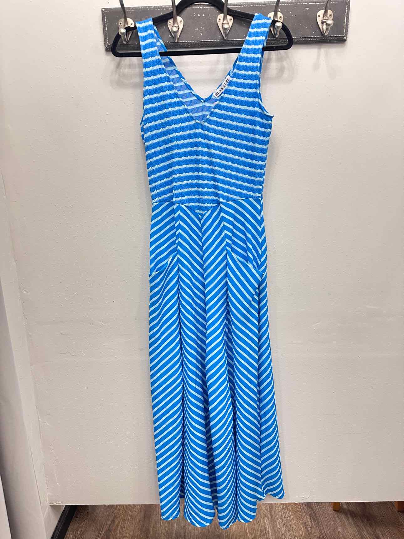 Blakeley Luciana Stripe Maxi Sleeveless Dress with Pockets