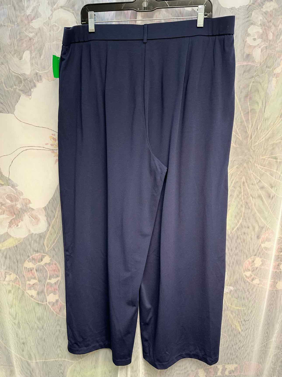 OGL NEW NWT Bamboo Blend Pull-On Wide Leg Stretch Size XL Navy Pants