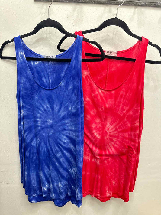 Tie Dye Tunic Summer Tank Top USA
