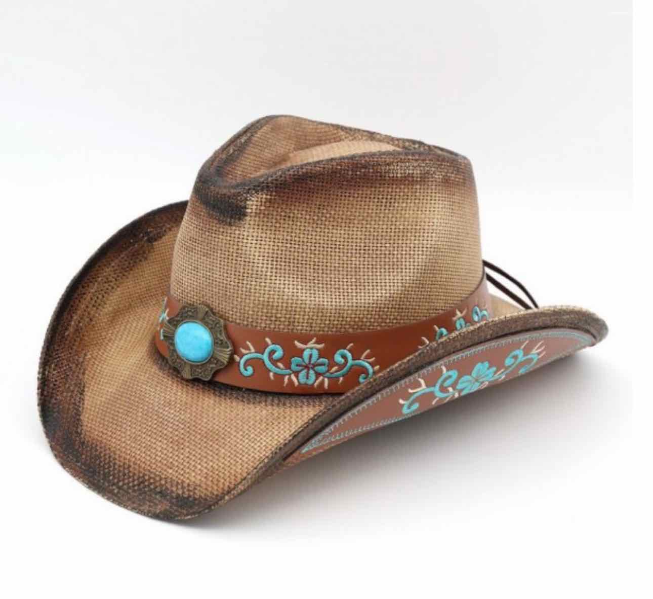 Snakeskin Print Cowboy Cowgirl Hat