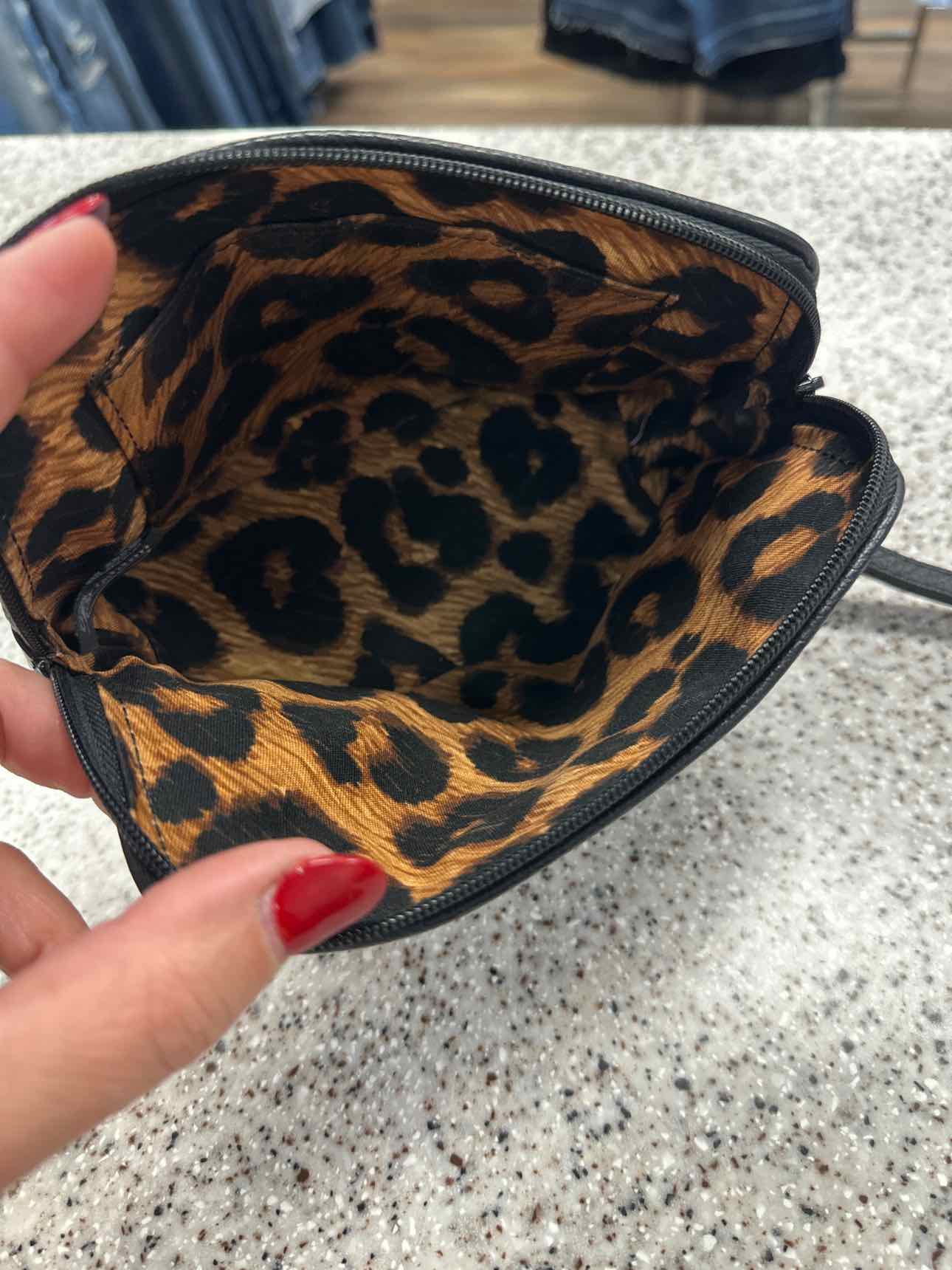 Brighton Small Black Patent Leather Crocodile Clutch Handbags