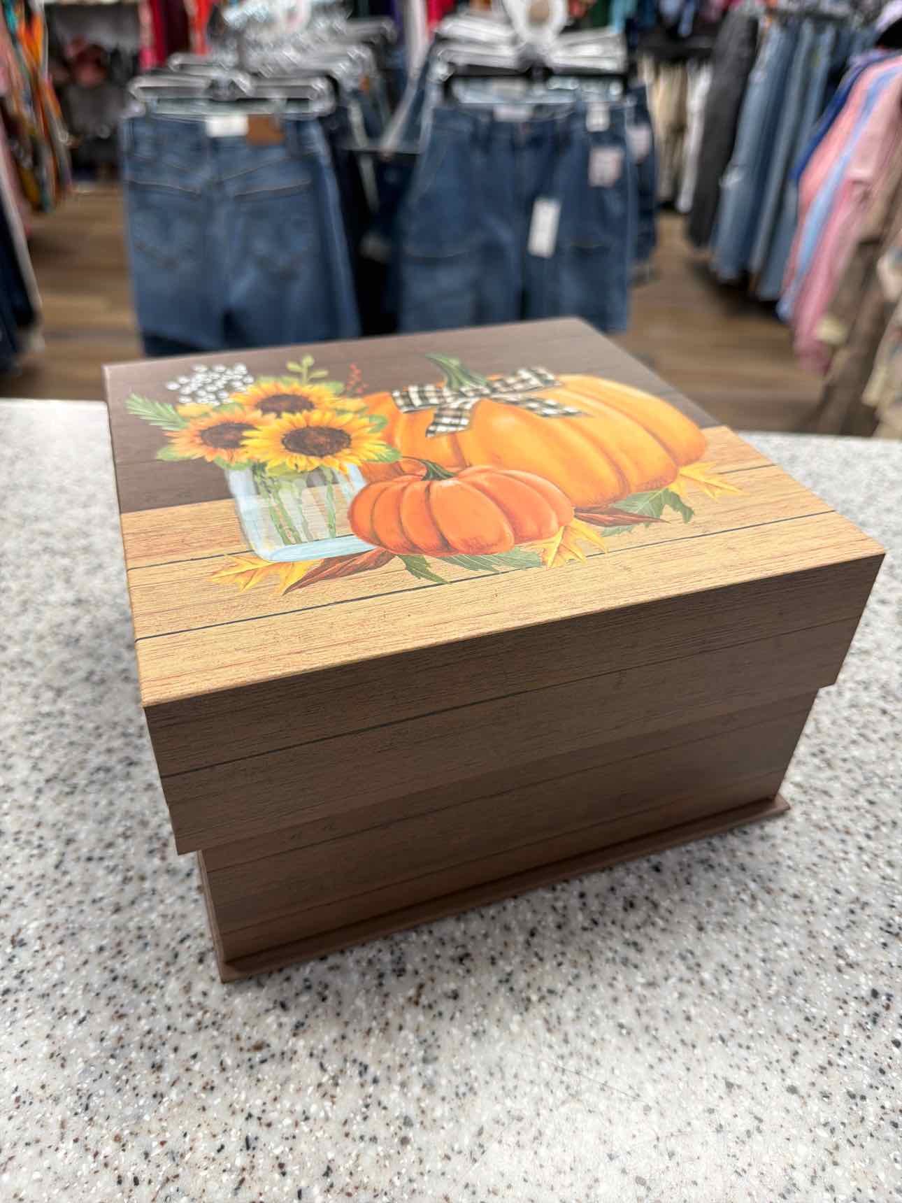 The Spring Shop Decorative Autumn Pumpkin Keepsake Box Decor Storage household