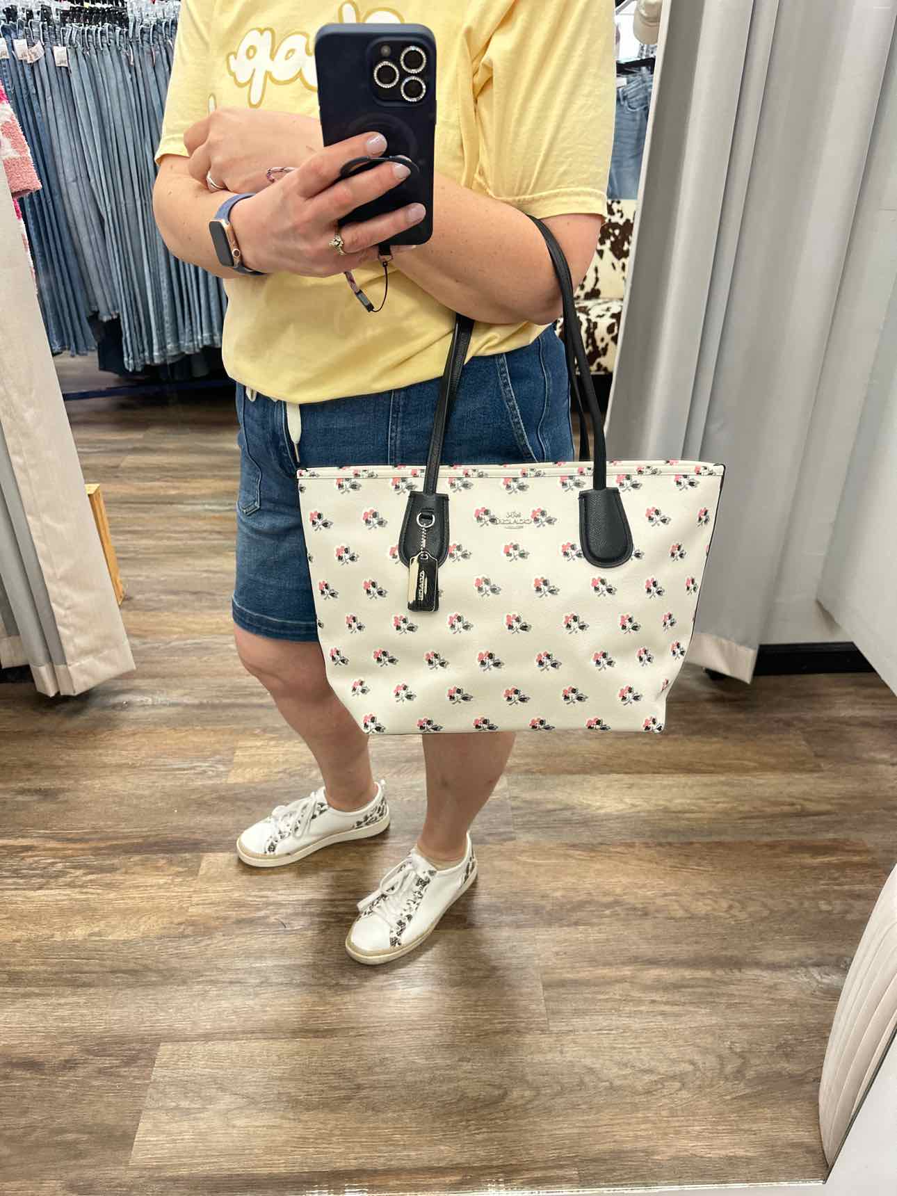 Coach Size Large White/Pink Handbags