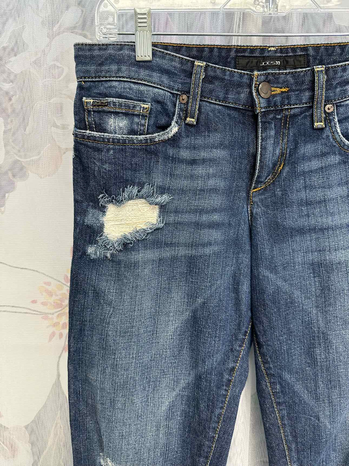 joe's Cropped Ex Lover Gemma Wash Distressed Cuffed Size 25 Denim Jeans