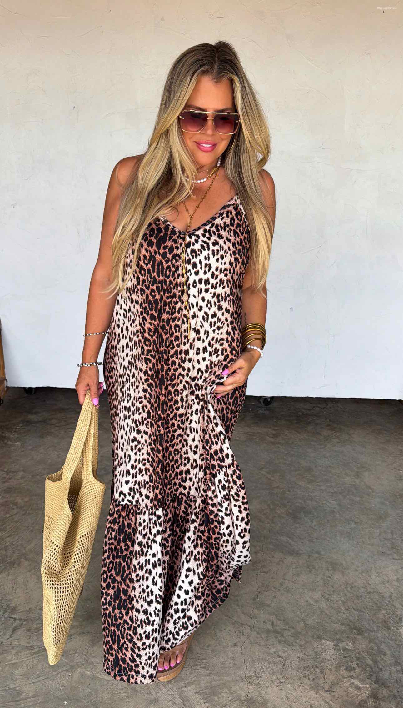 Blakeley Cheetah Nova Stretch Lightweight Maxi Dress