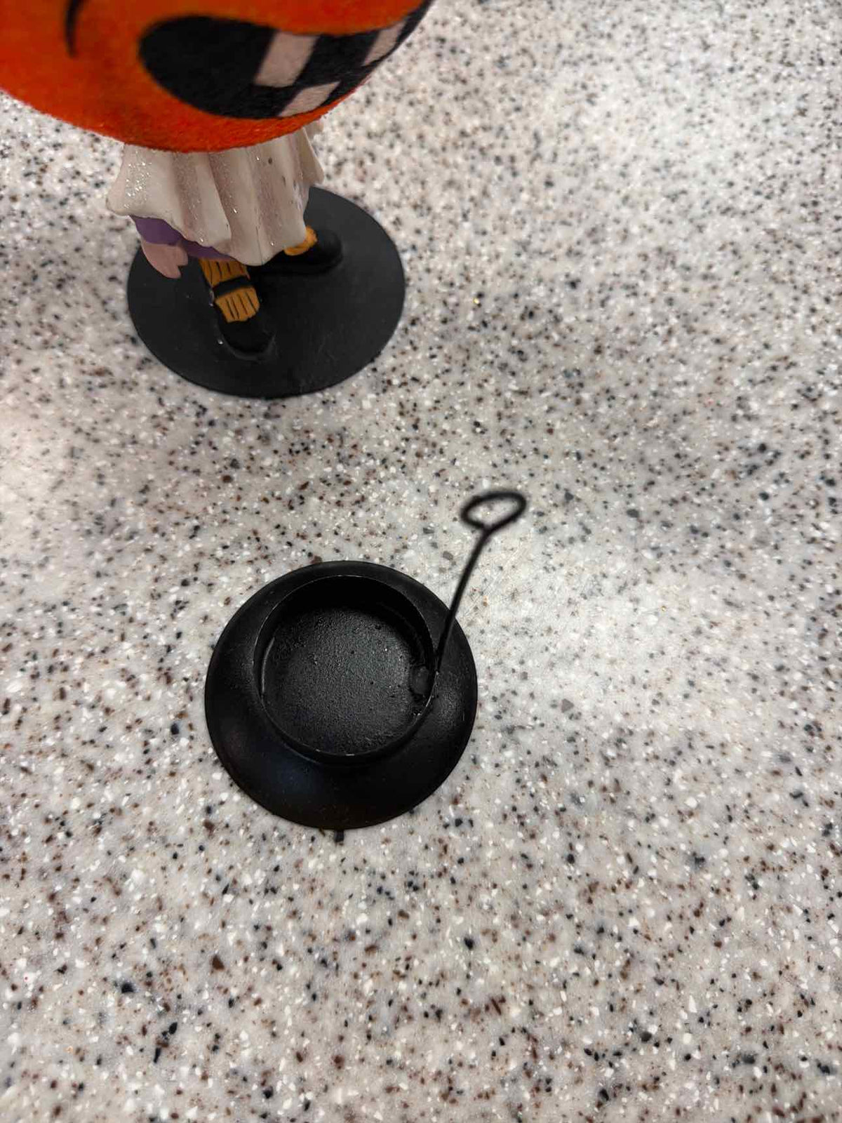 Department 56 Glitterville Jack O' Lantern Ghost Boy Pumpkin Head Candle Holder