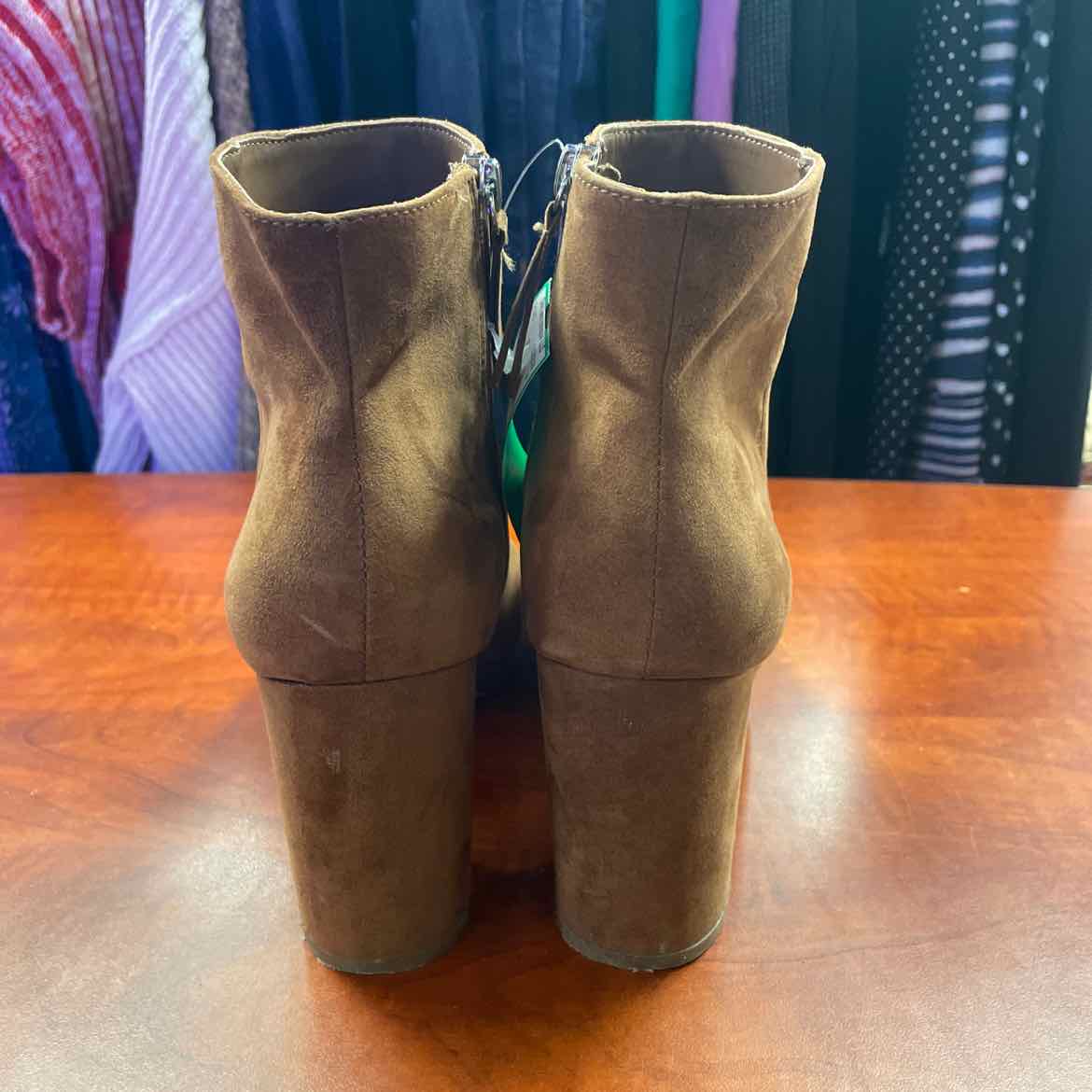 A New Day Block Heel Faux Suede Ankle Boots Size 7 1/2