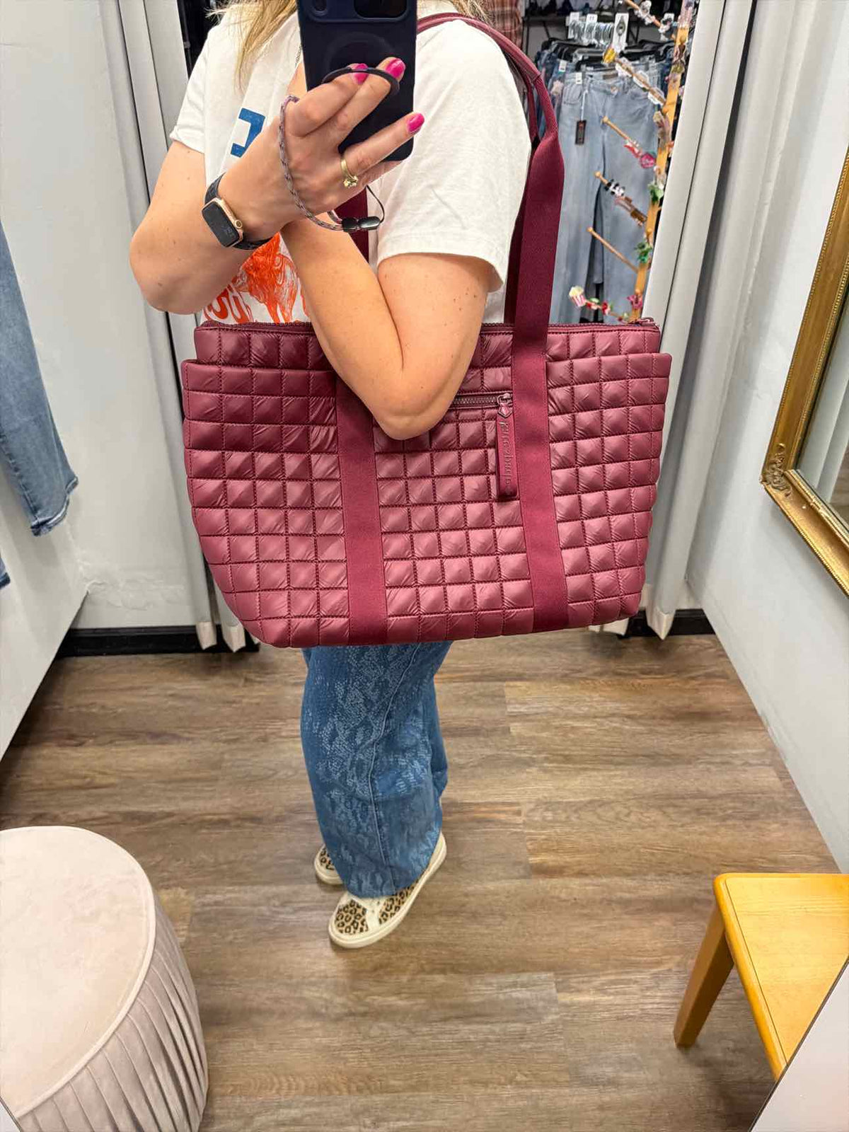 Kate Spade Maroon Camden Quilted Tote Handbag NEW NWT