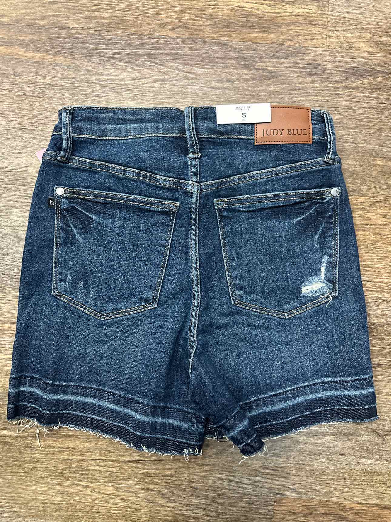 Judy Blue Jeans High Waist Tummy Control Destroy Release Hem Shorts