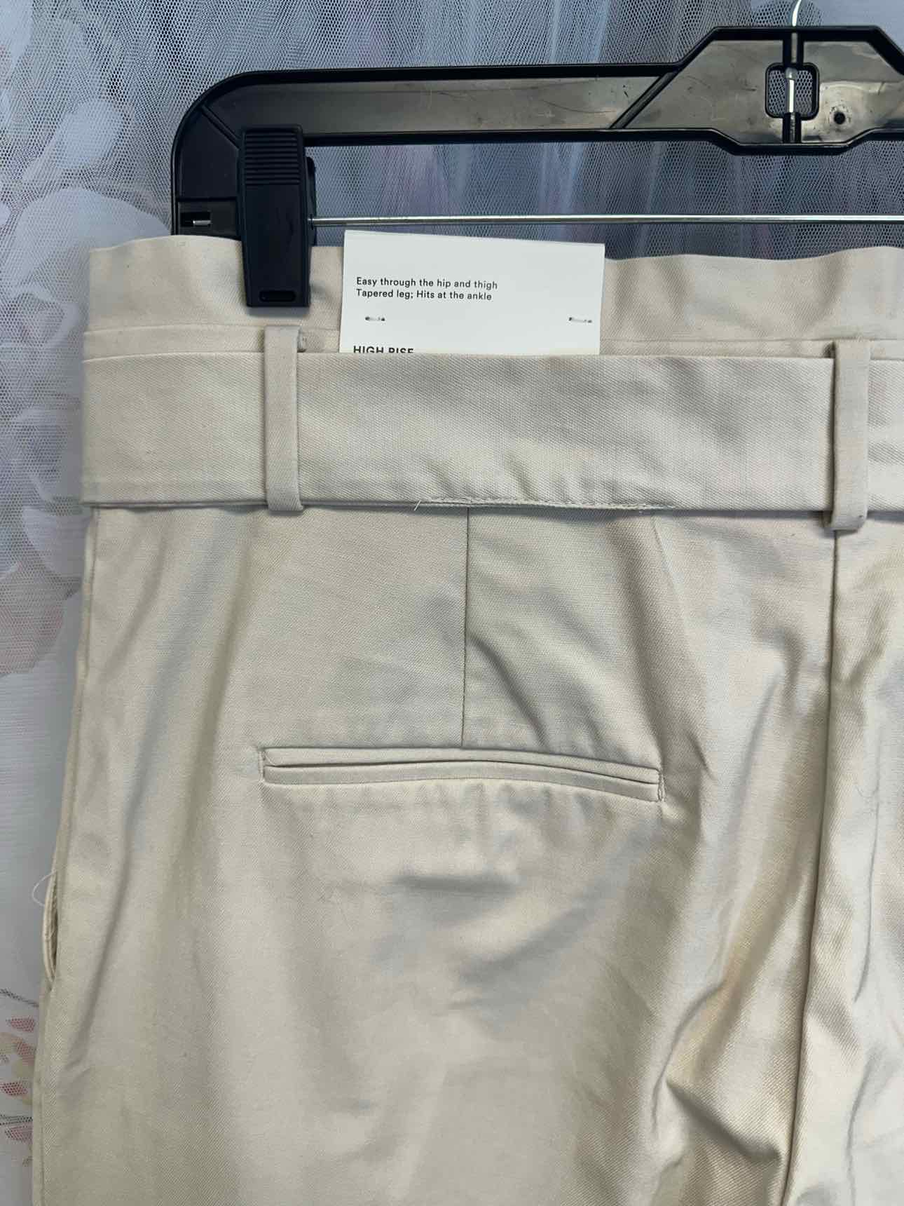 Ann Taylor NEW NWT Paperbag Belted Pleated High Rise Size 10 Cream Pants
