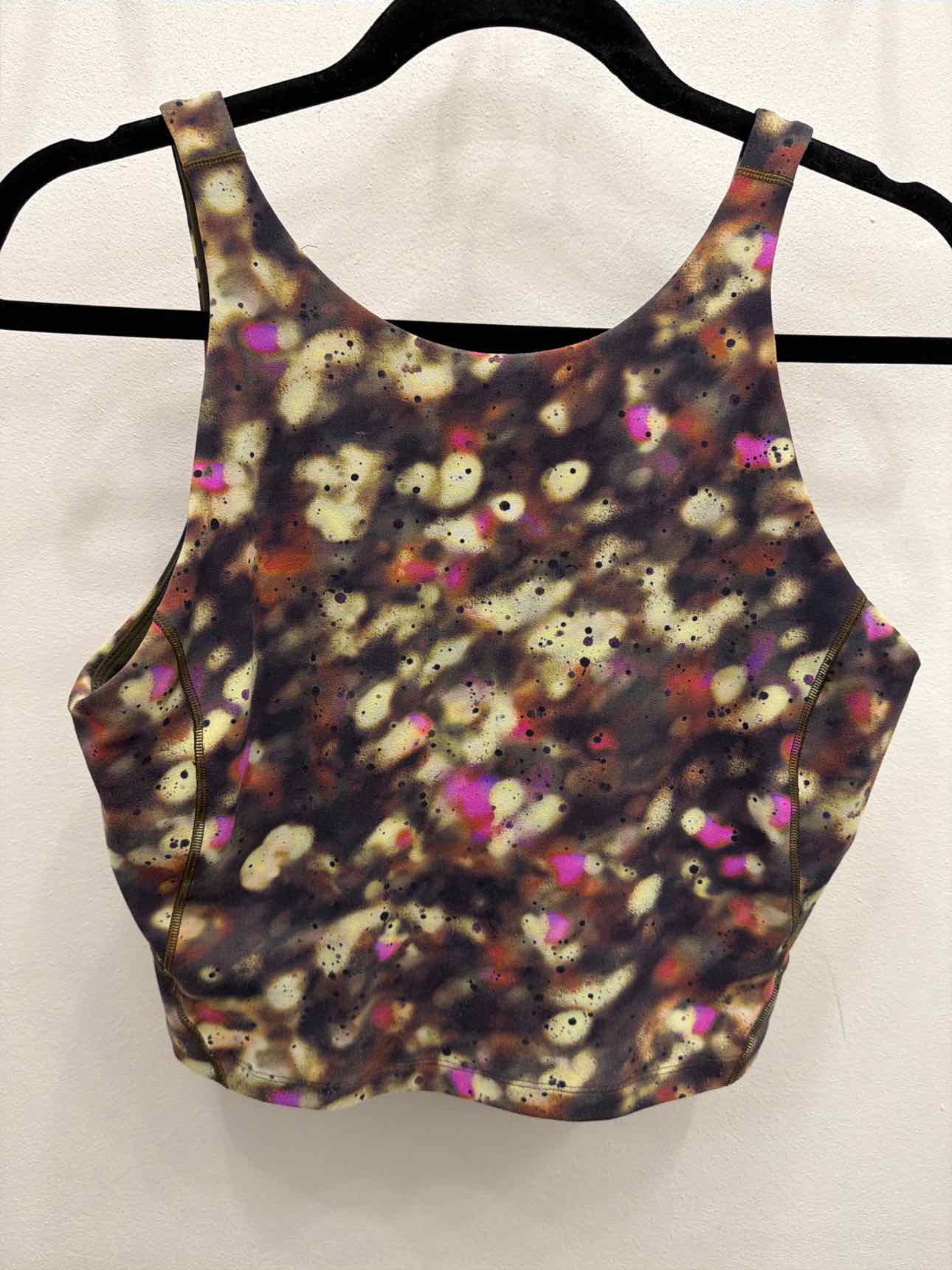 Lululemon Size 10 Olive Align high neck crop tank top with shelf bra Athletics