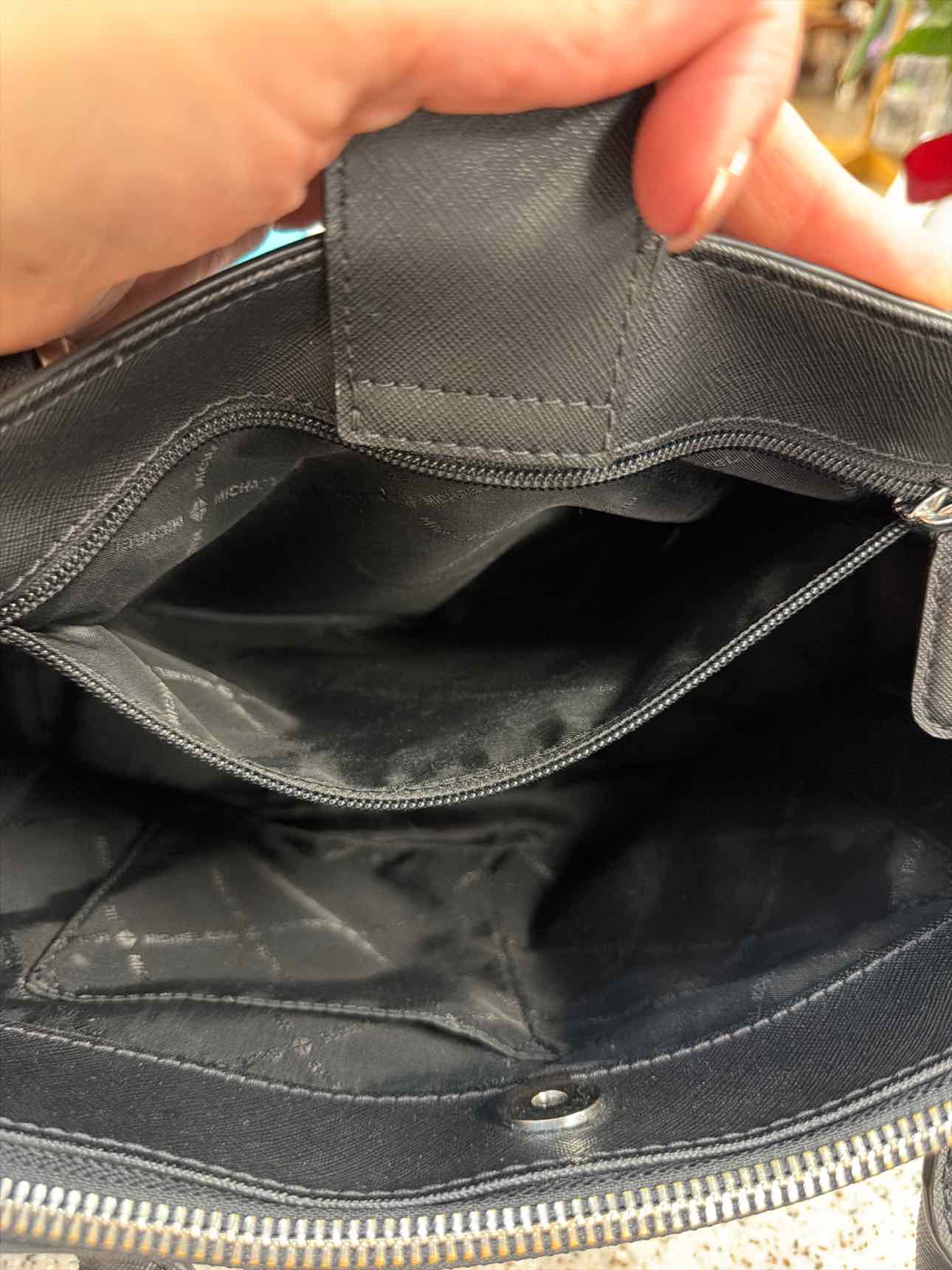 MICHAEL KORS Signature Logo Satchel Black Handbags