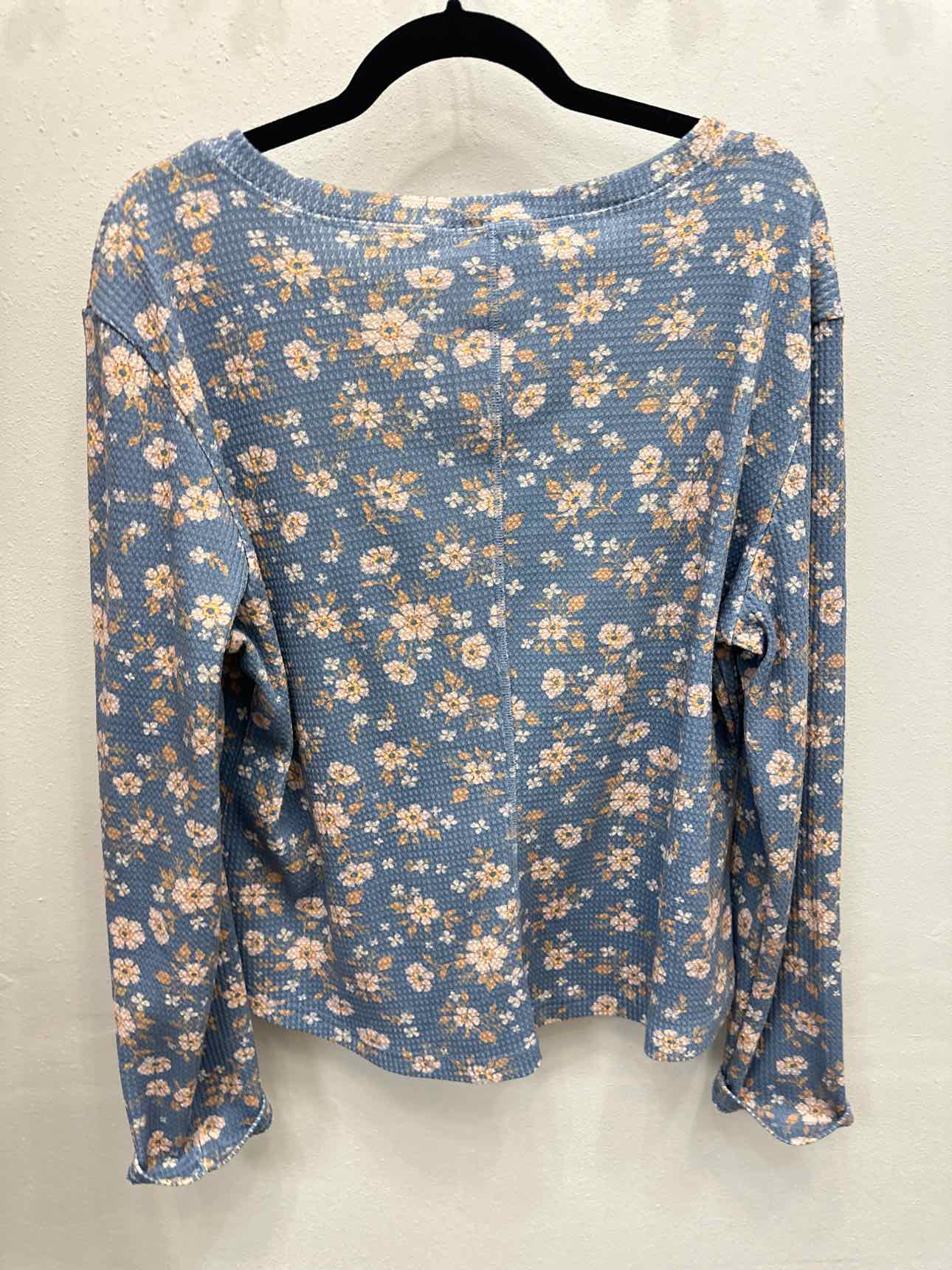 Kori Snap Button Waffle Long Sleeve Top