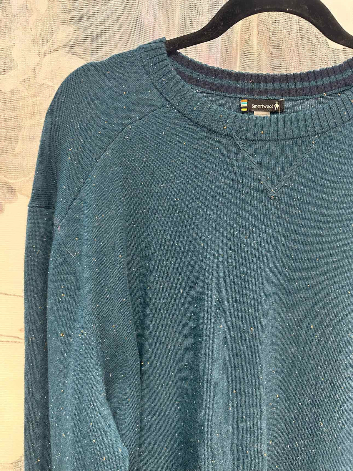 Smartwool Wool Confetti Speck Stretch Size 2X Teal Sweater
