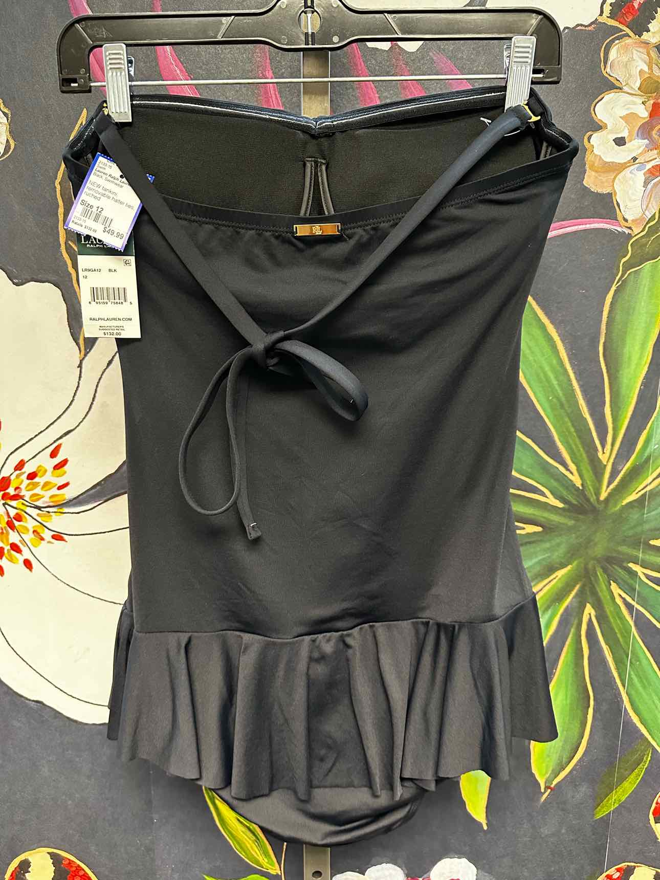 Lauren Ralph Lauren Size 12 Black Swim