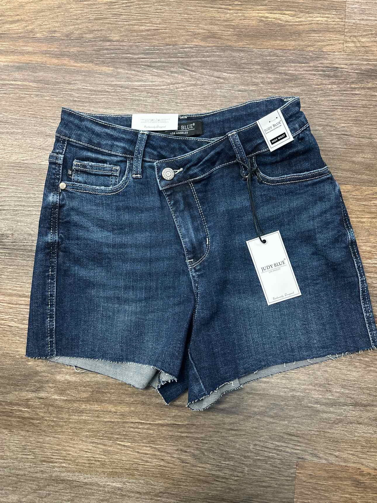 Judy Blue High Waist Criss-Cross Waistband Cut Off Shorts