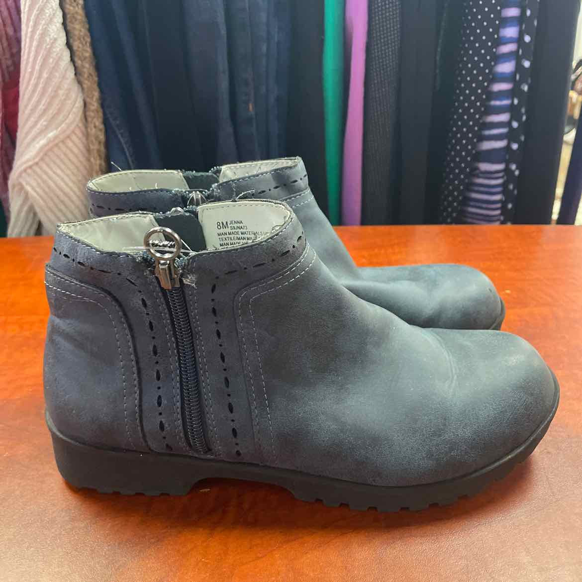 JSport Jambu Jenna Blue Ankle Booties Size 8