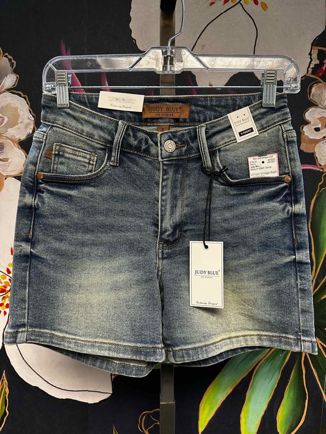 Judy Blue V-Front Vintage Wash Shorts