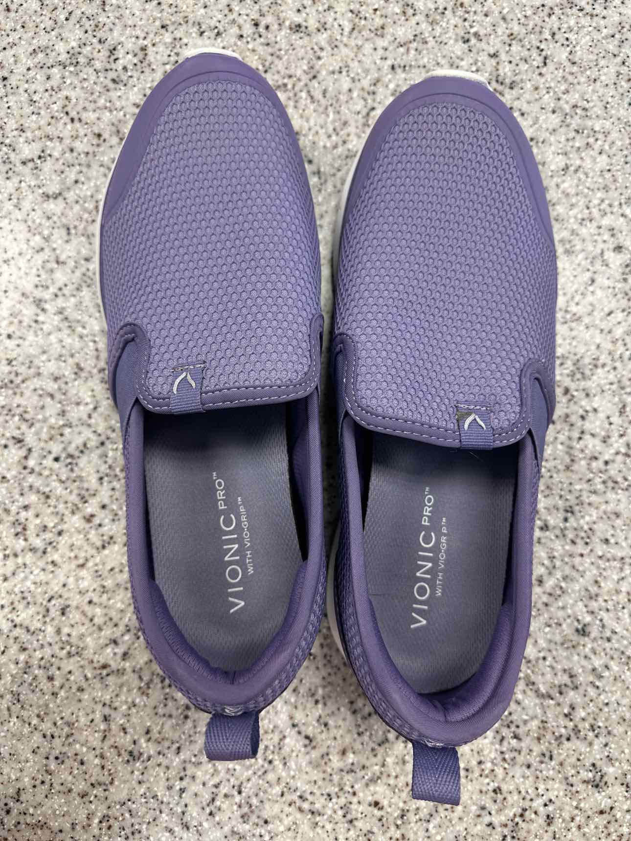 Vionic Size 10 Wide Mesh Julianna Slip On Lavender Sneakers Shoes
