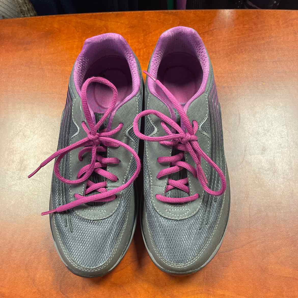 Dansko Shayla Gray and Purple Lace-Up Athletic Sneakers Size 39