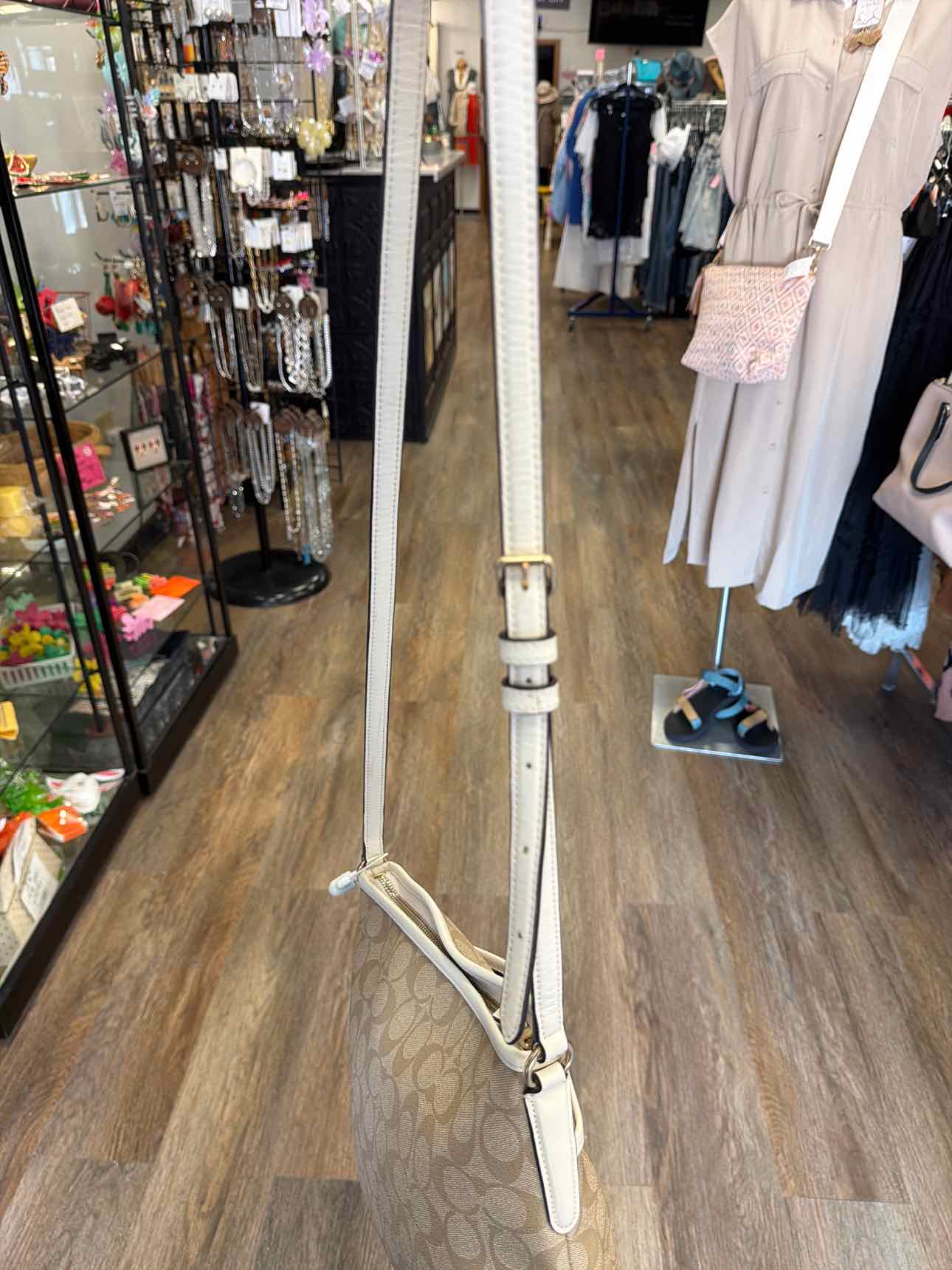 Coach Signature PVC Crossbody Tan Handbags