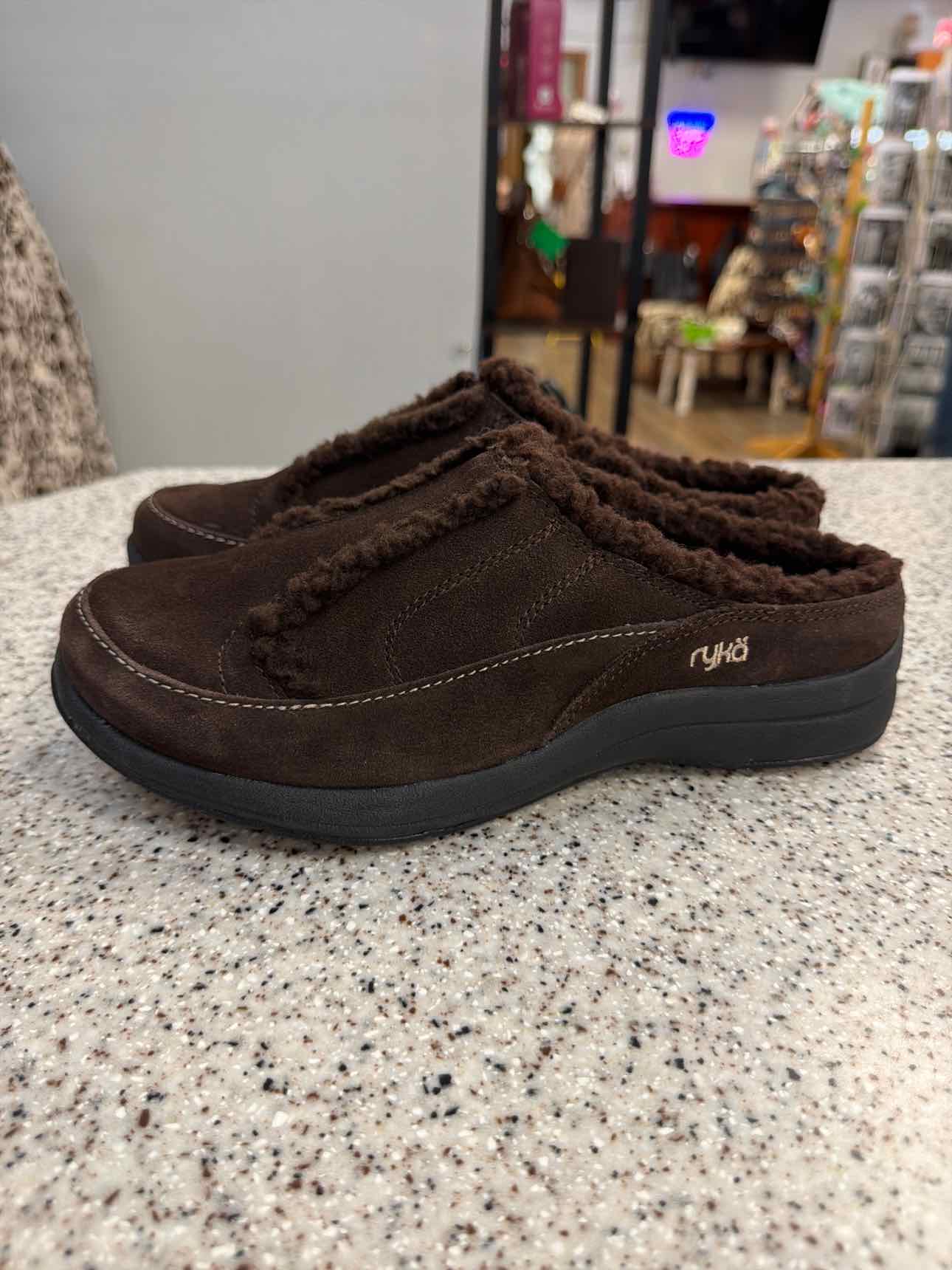 Ryka Size 7.5W Slip-on clogs mules Dark Brown Shoes