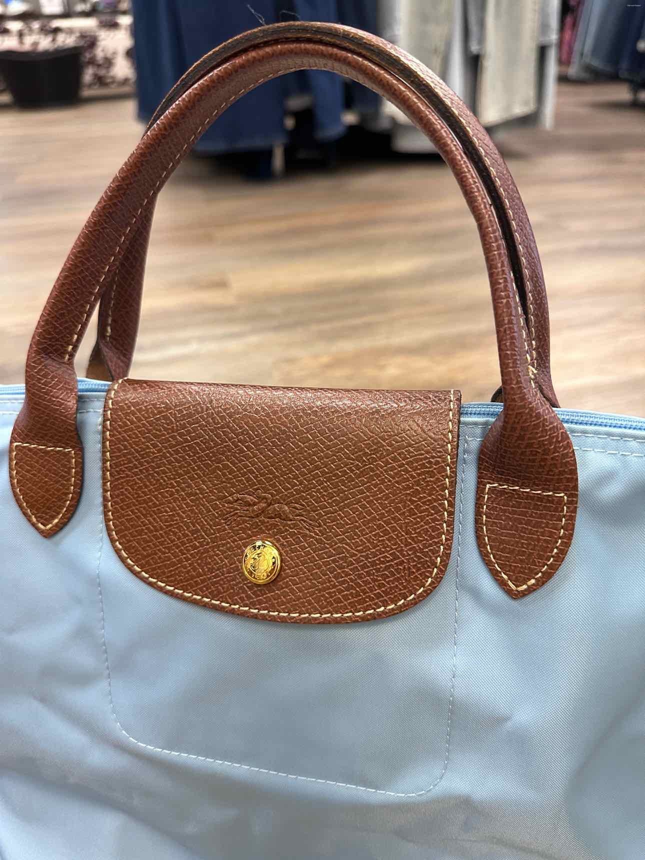 Longchamp Le Pilage Nylon Tote Bag Light blue Handbags