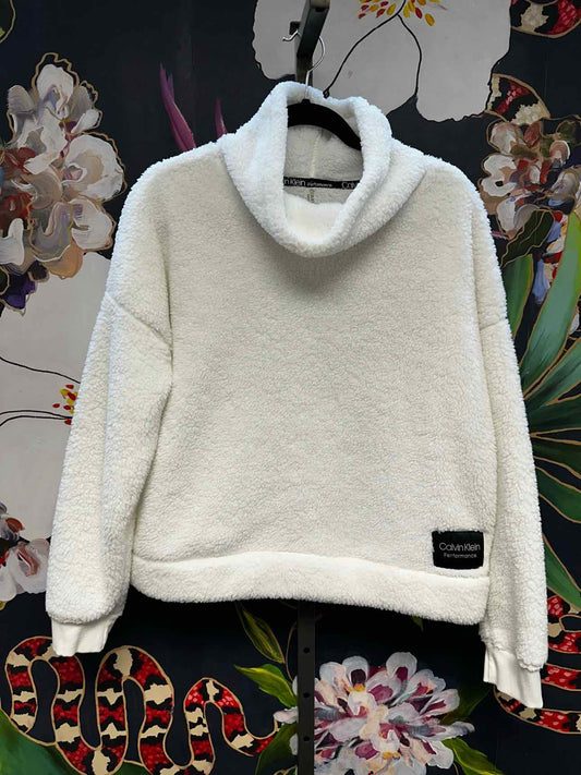 Calvin Klein Size Medium White sweat shirt