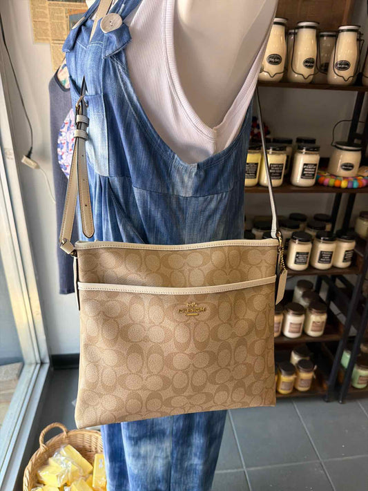 Coach Signature PVC Crossbody Tan Handbags