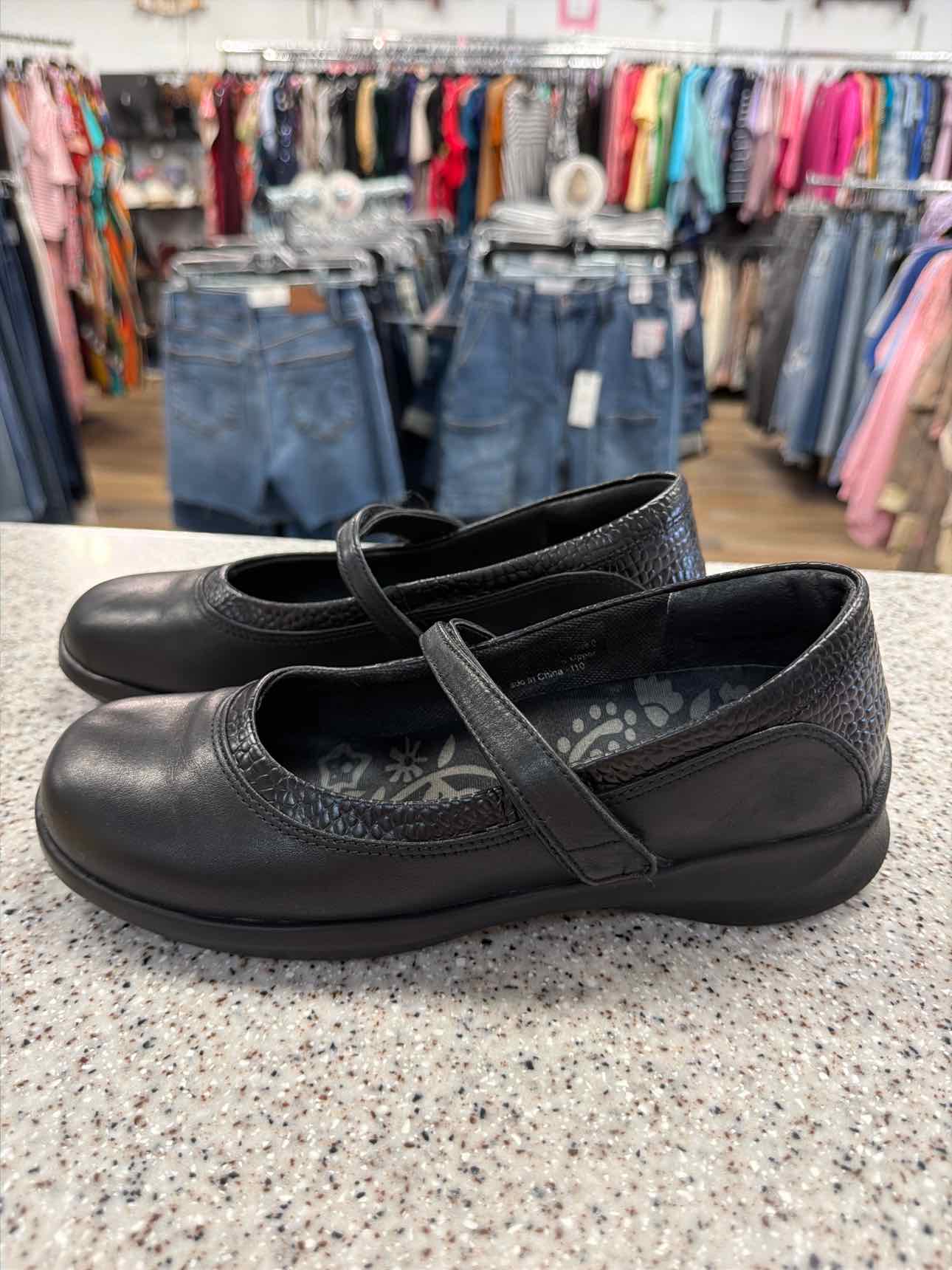 aetrex Size 7W Julia Single Strap Mary Jane Women's Black Shoes