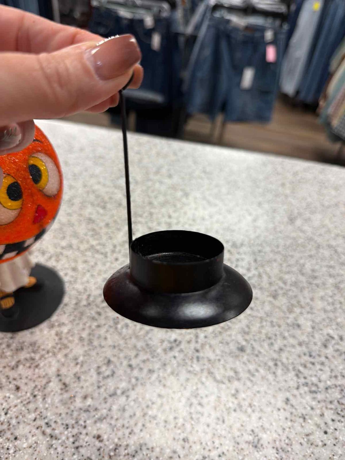 Department 56 Glitterville Jack O' Lantern Ghost Boy Pumpkin Head Candle Holder