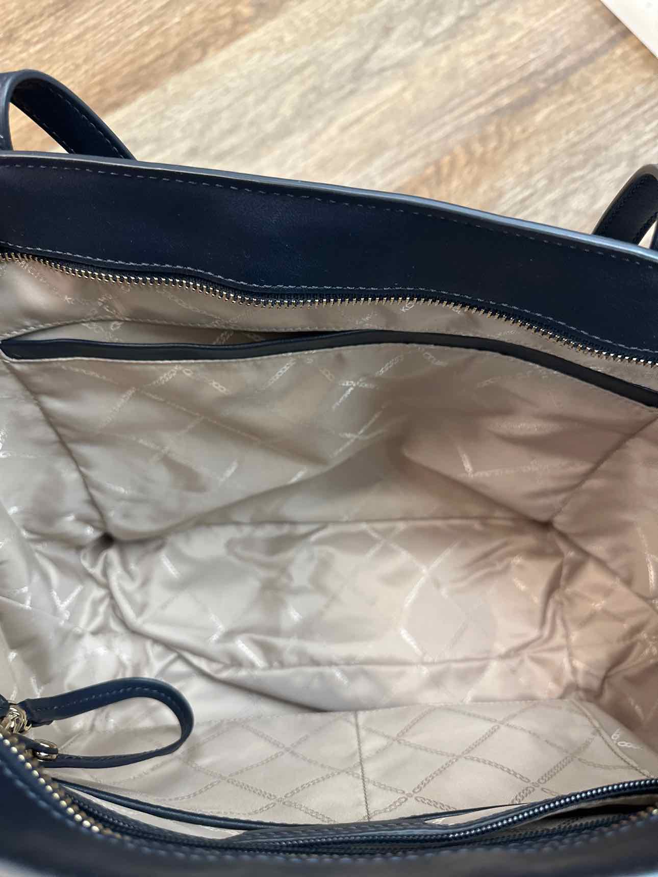 MICHAEL KORS Whitney Denim Blue and Navy Logo Shoulder Tote Handbag