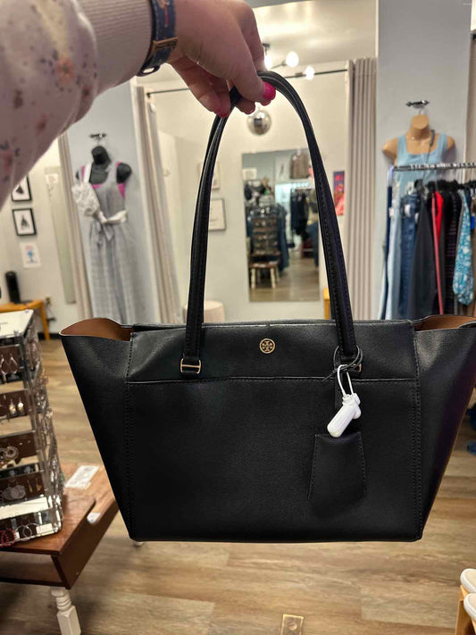 Tory Burch Black Leather Shoulder Handbag
