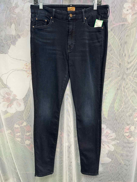 Mother High Waisted Looker Skinny Fit Size 31 Navy Jeans