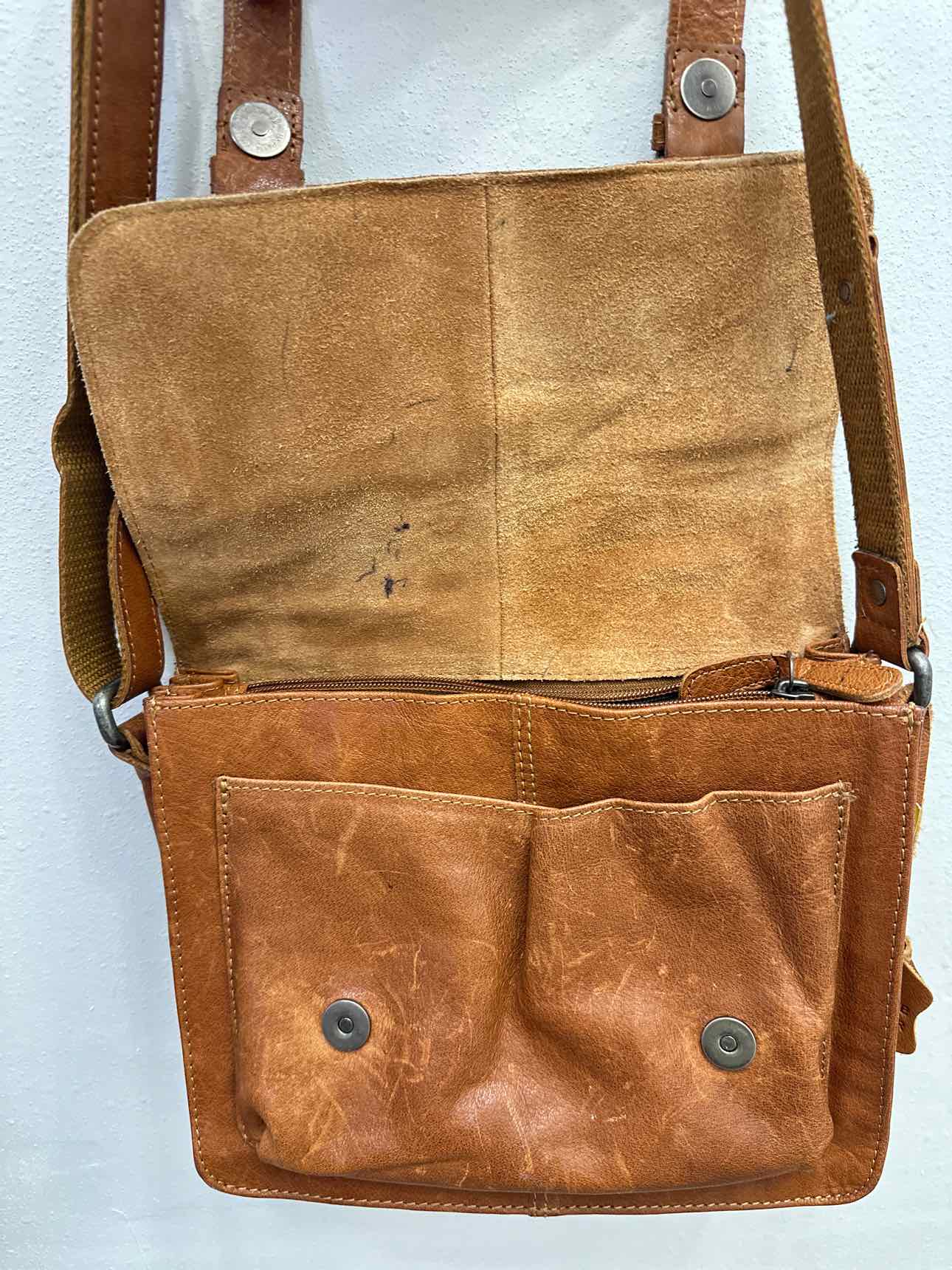 Spikes & Sparrow Brown Western Leather Saddle Bag Handbags