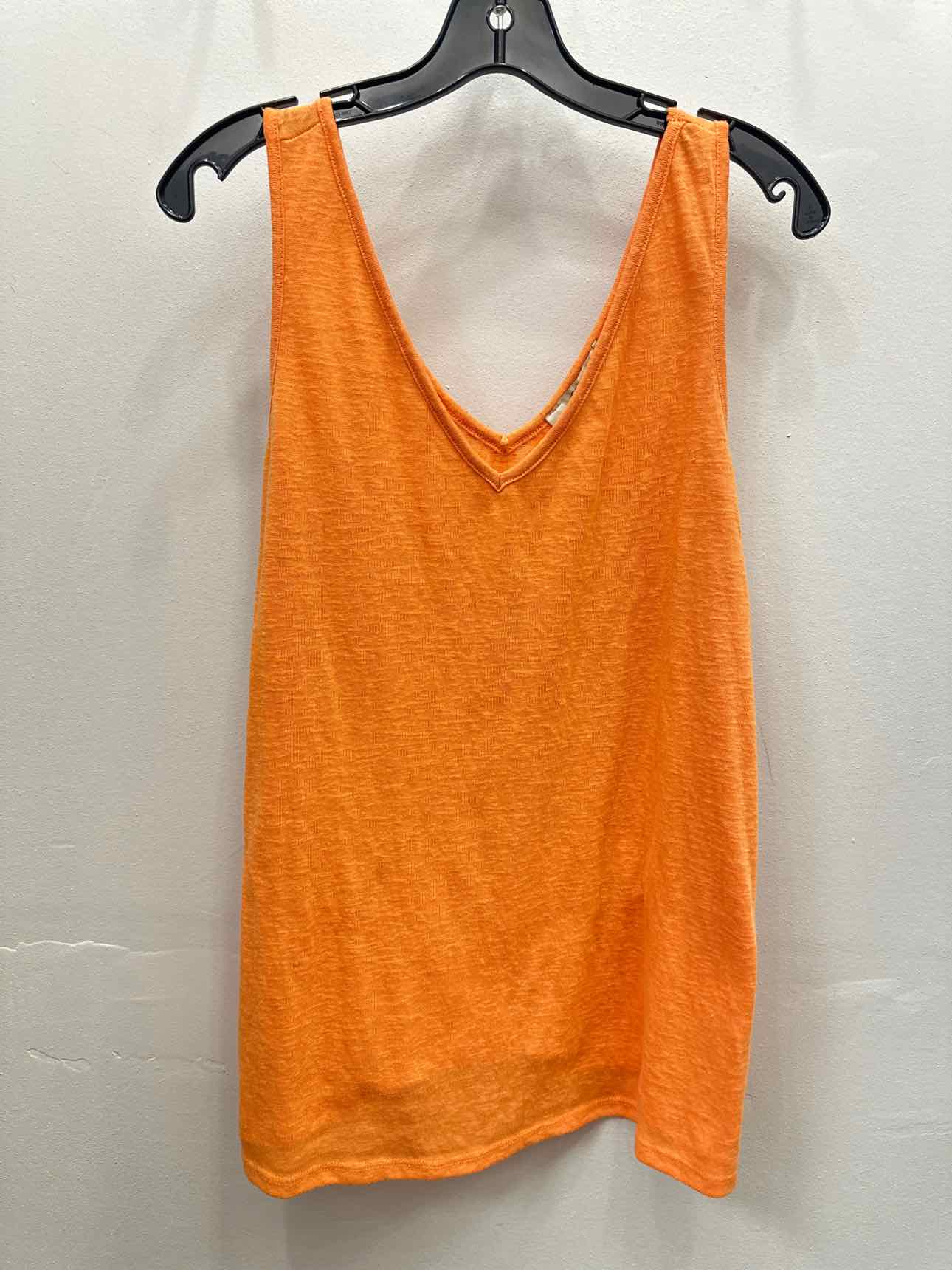 George Size XL Orange V-Neck Tank Top