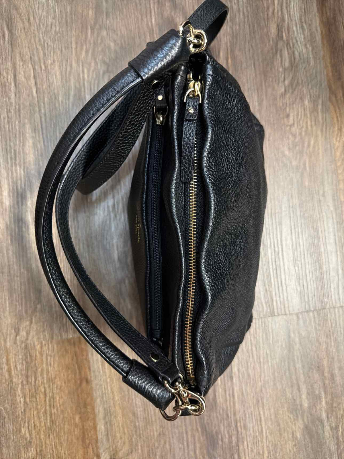 Kate Spade Little Curtis Pebbled Leather Hobo Top Handle Crossbody Black Handbag