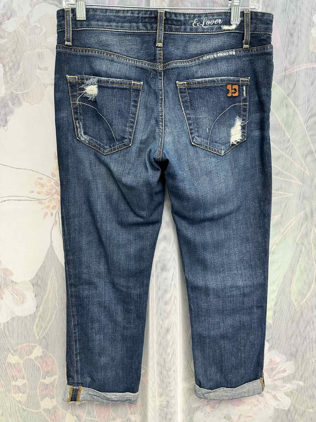 joe's Cropped Ex Lover Gemma Wash Distressed Cuffed Size 25 Denim Jeans