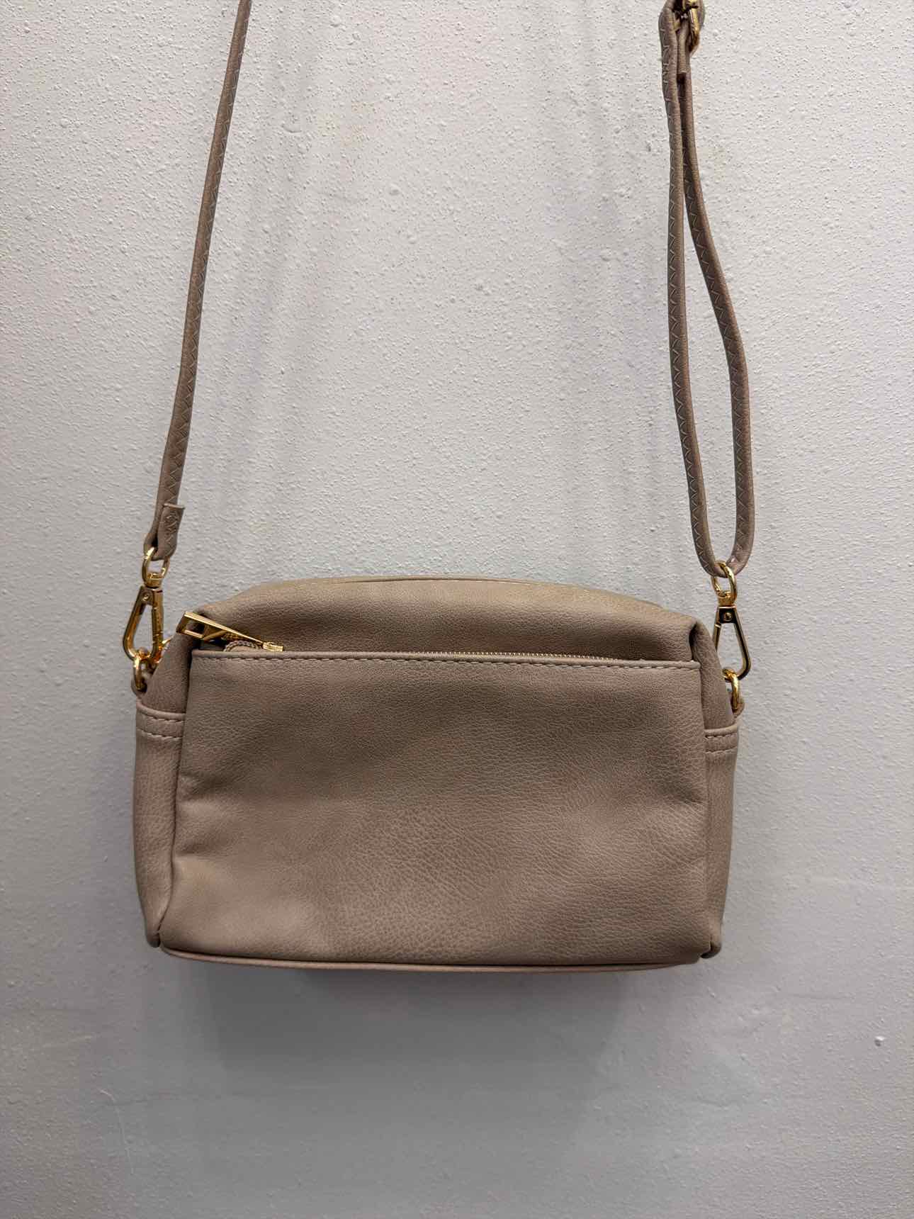 Fashion Puzzle NEW faux leather crossbody Tan Handbags